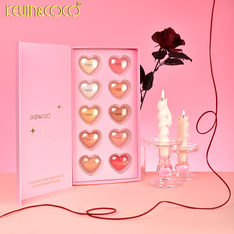 Set De 10 Rubores e Iluminadores Never Love Falters  2