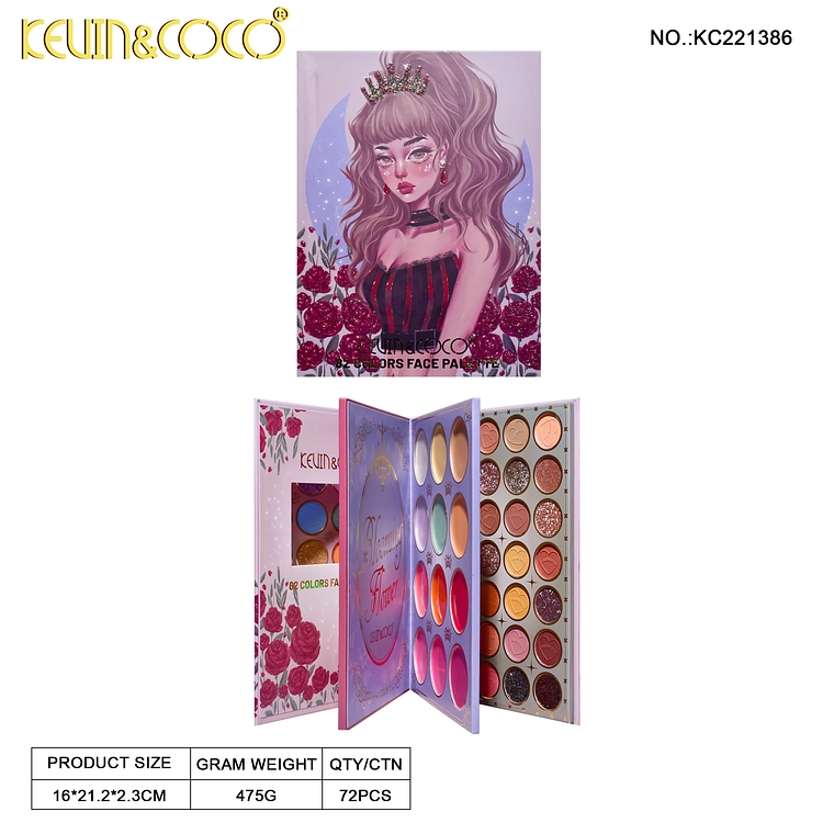 Paleta De Sombras Pink Girl 82 Colores  2