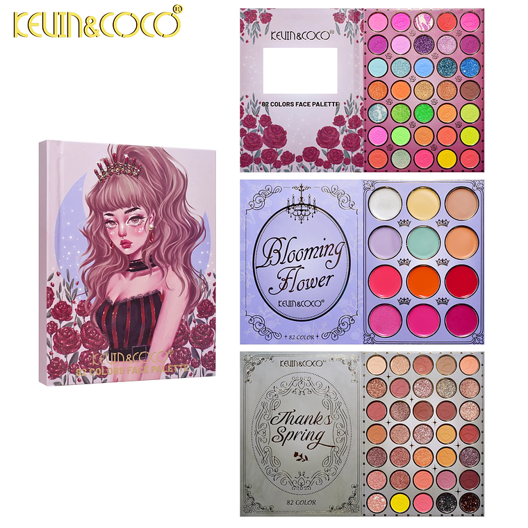 Paleta De Sombras Pink Girl 82 Colores  5