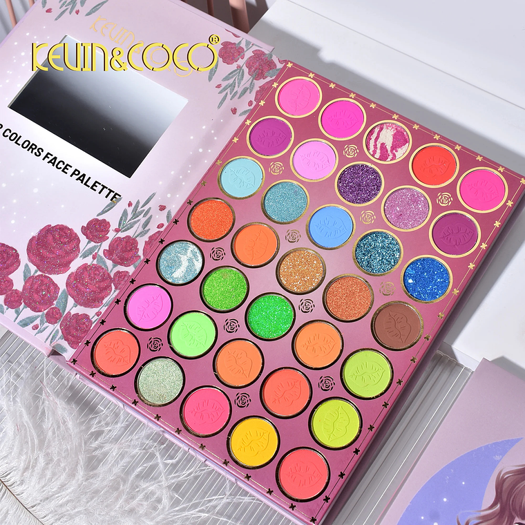 Paleta De Sombras Pink Girl 82 Colores  7