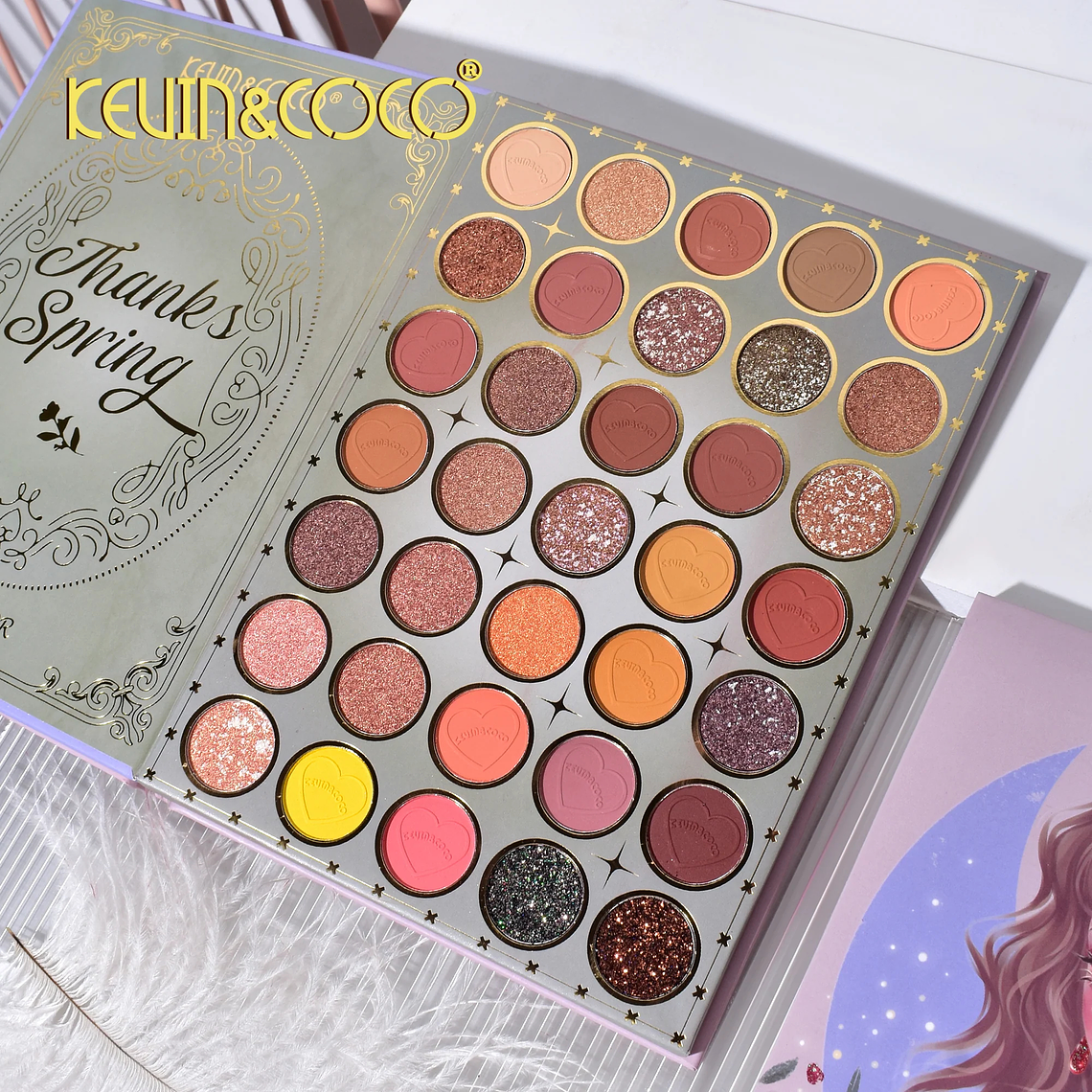 Paleta De Sombras Pink Girl 82 Colores  8