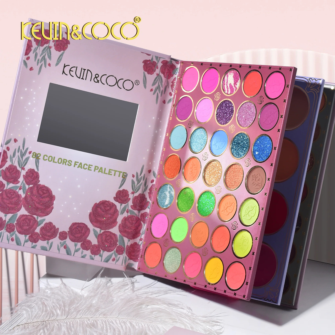 Paleta De Sombras Pink Girl 82 Colores  9