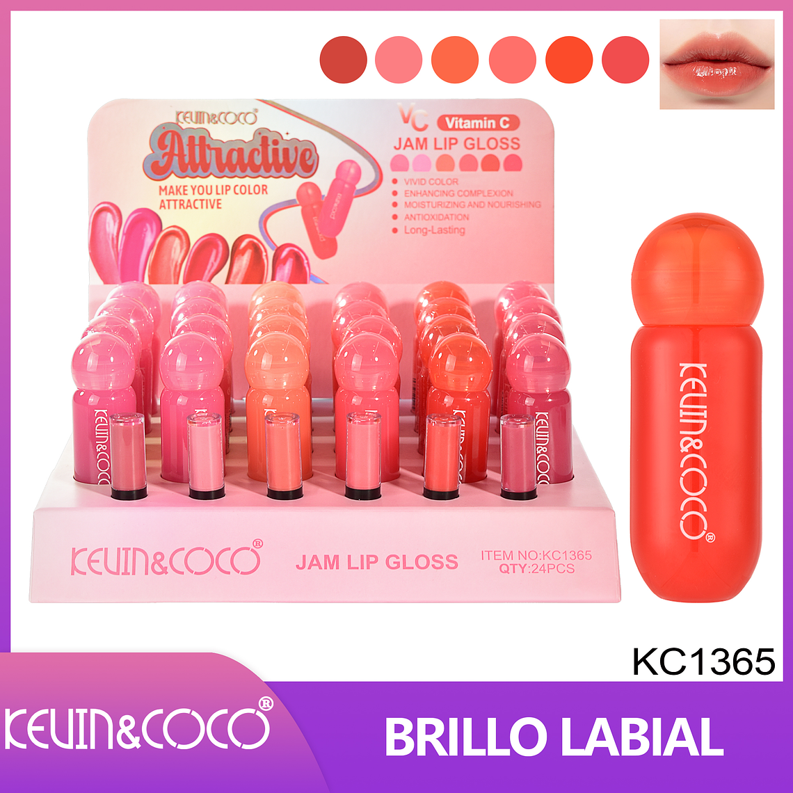 Brillos Labiales 6 Tonos  1