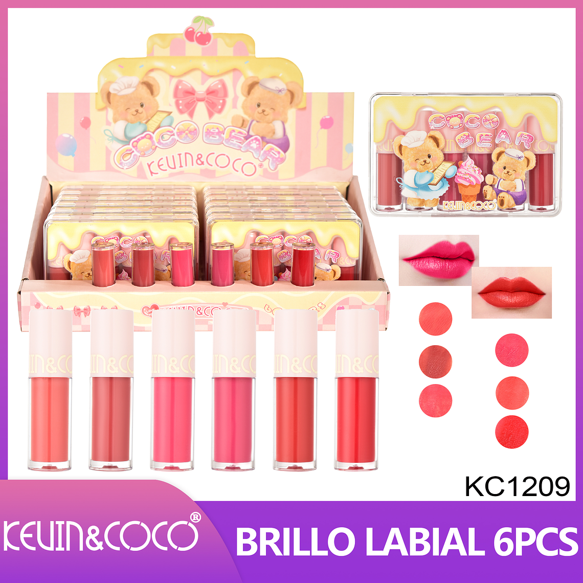 Set de Brillos de Labios Coco Bear  1