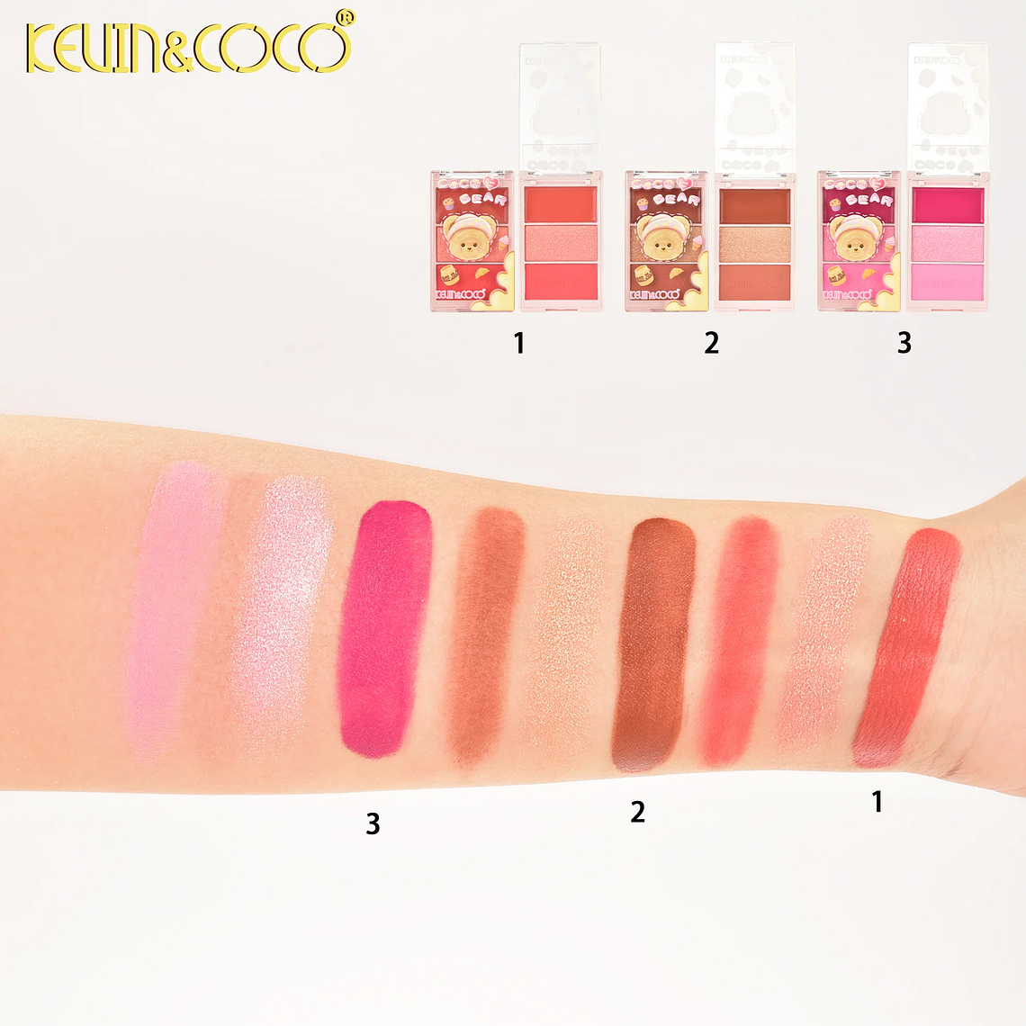 Paleta de 3 Sombras Coco Bear  3