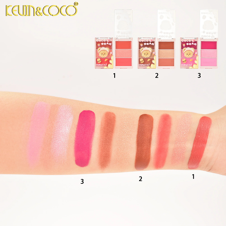 Paleta de 3 Sombras Coco Bear  3