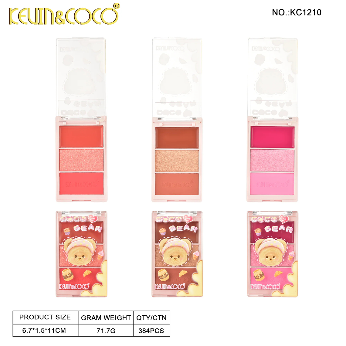 Paleta de 3 Sombras Coco Bear  5