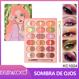 Paleta De Sombras De 54 Colores + Brocha 