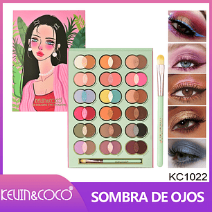 Paleta De Sombras De 54 Colores + Brocha 