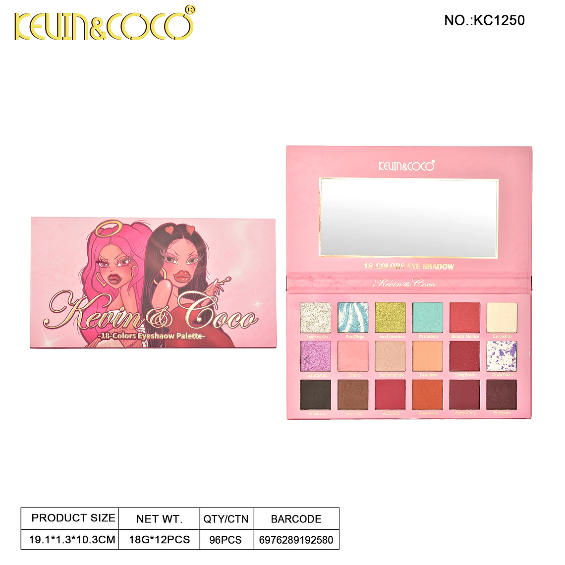 PALETA DE 18 COLORES BAD GIRLS 6