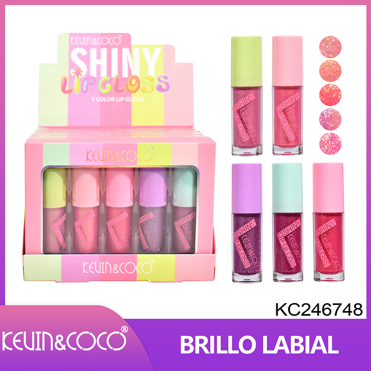  SET DE 5 LIPGLOSS DREAMY PINK SHELL  1