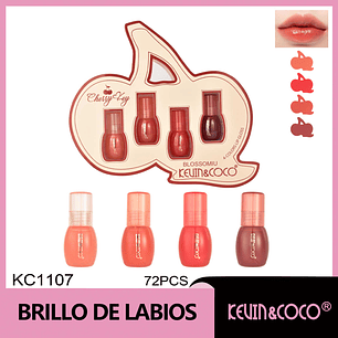 Set de 4  Brillos Labiales  Cherry Key 