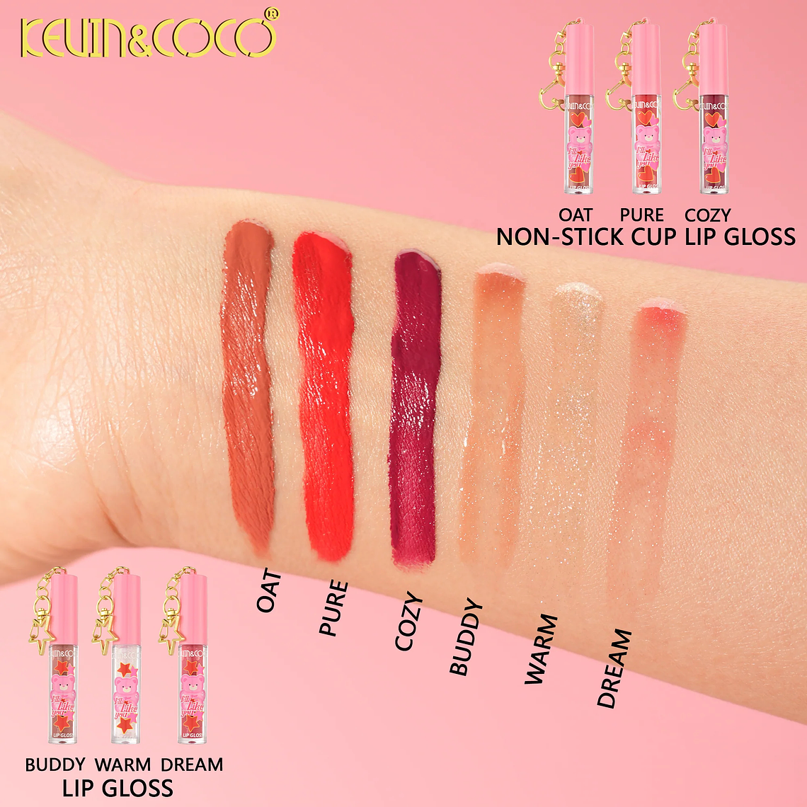 Set de Brillos Labiales 6pcs 7