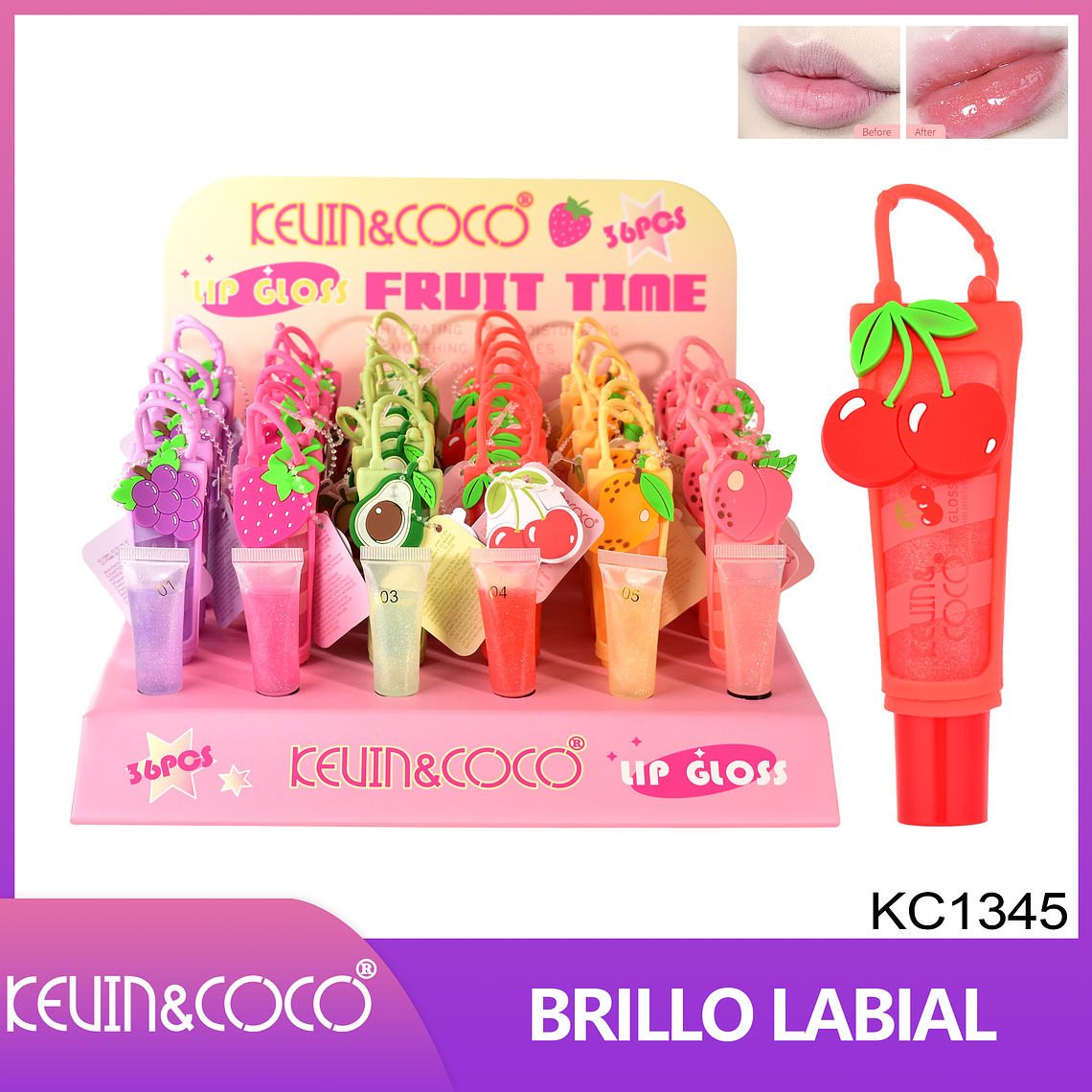 Brillo labial Fruit Shine Pearl 1