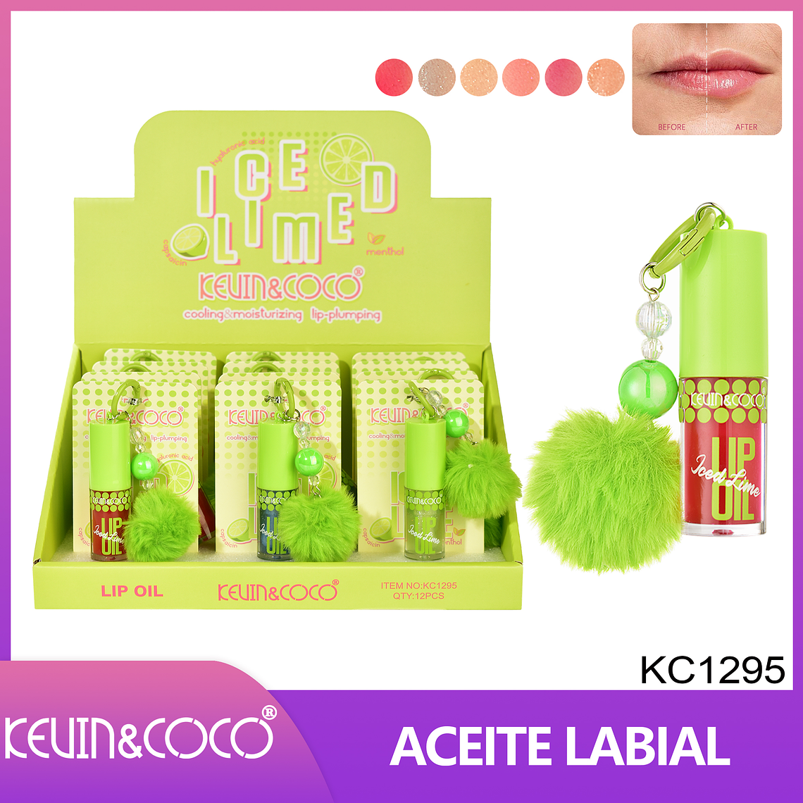  Aceite Labial con PonPon  1