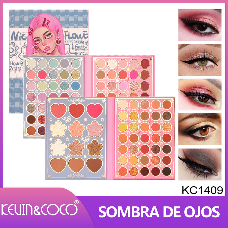 Paleta de Sombras Nice Flower de 117 Colores  1
