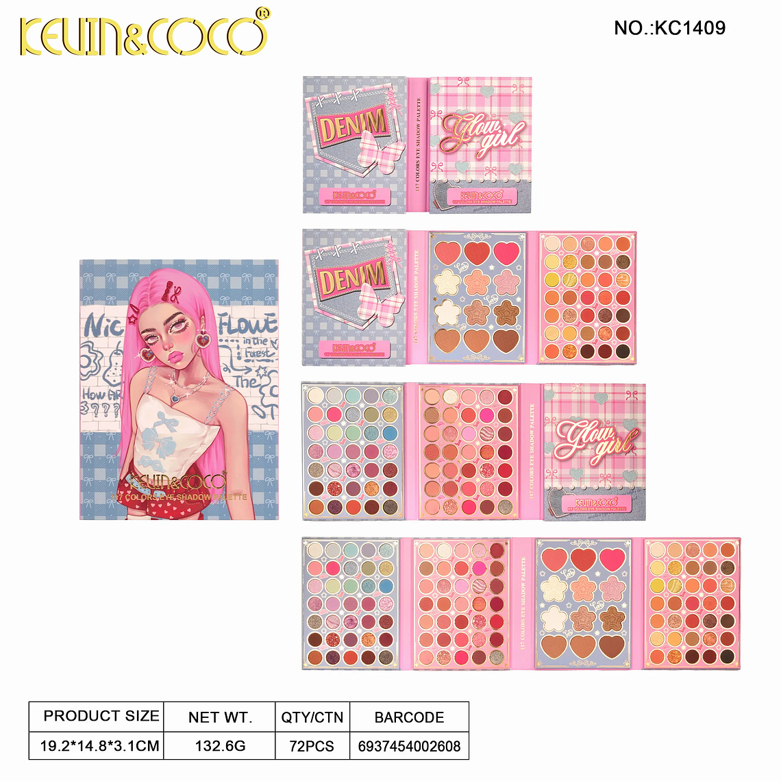 Paleta de Sombras Nice Flower de 117 Colores  3