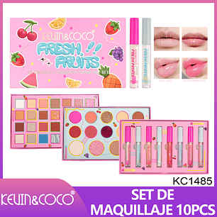 Dúo de Rostro Radiante Kevin & Coco – Rubor Líquido Matte, Iluminador Glow y Brocha Profesional