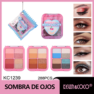 MINI PALETA DE SOMBRAS NEON FANTASY DE 8 COLORES 