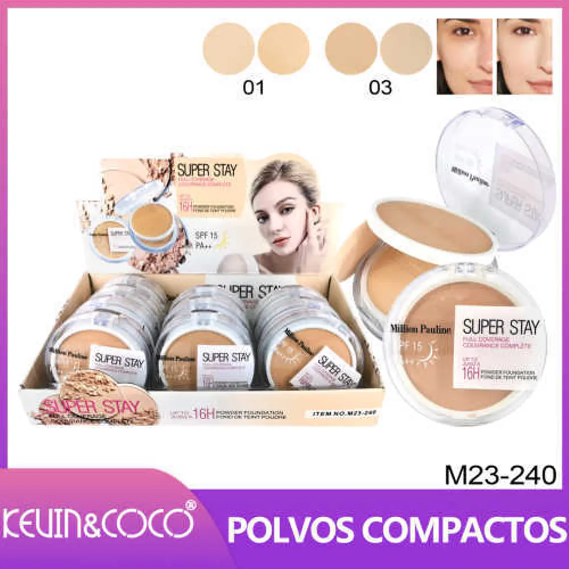 POLVO COMPACTO CON FACTOR DE PROTECCIÓN SOLAR 1