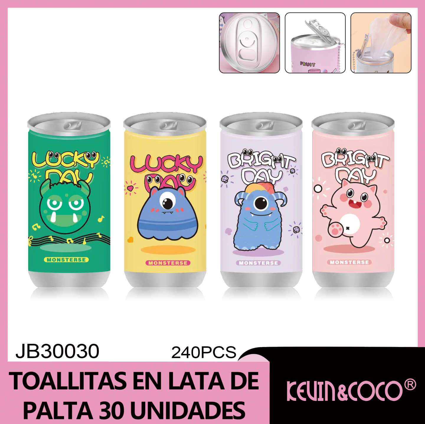 Toallas Húmedas en Lata (30 piezas) 30 piezas
