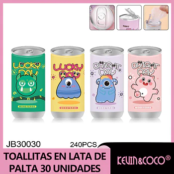 Toallas Húmedas en Lata (30 piezas) 30 piezas