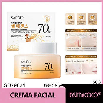 Crema facial blanqueadora SADOER 50 g