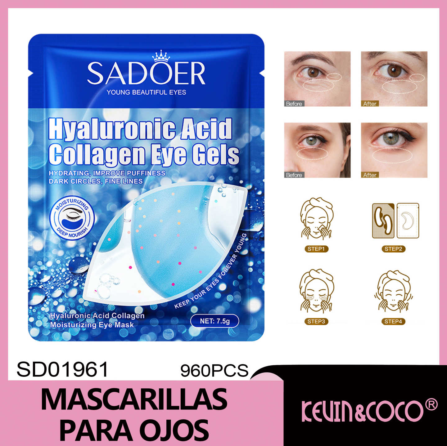 Mascarilla hidratante para ojos SADOER 7.5 g