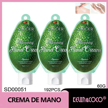 Crema de manos nutritiva y calmante SADOER 60 g