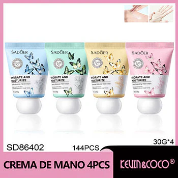 Set de cremas de manos hidratantes y regeneradoras florales SADOER...