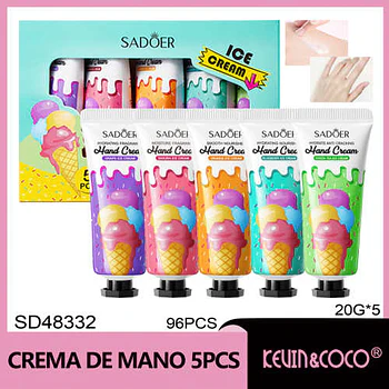 Set de 5 cremas hidratantes para manos SADOER
