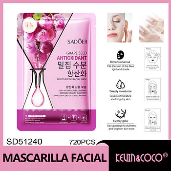 Mascarilla hidratante antioxidante SADOER 25 ml