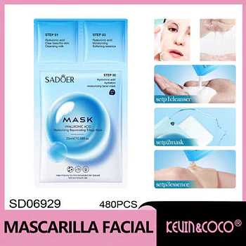 Mascarilla hidratante 3 pasos SADOER 3 pasos