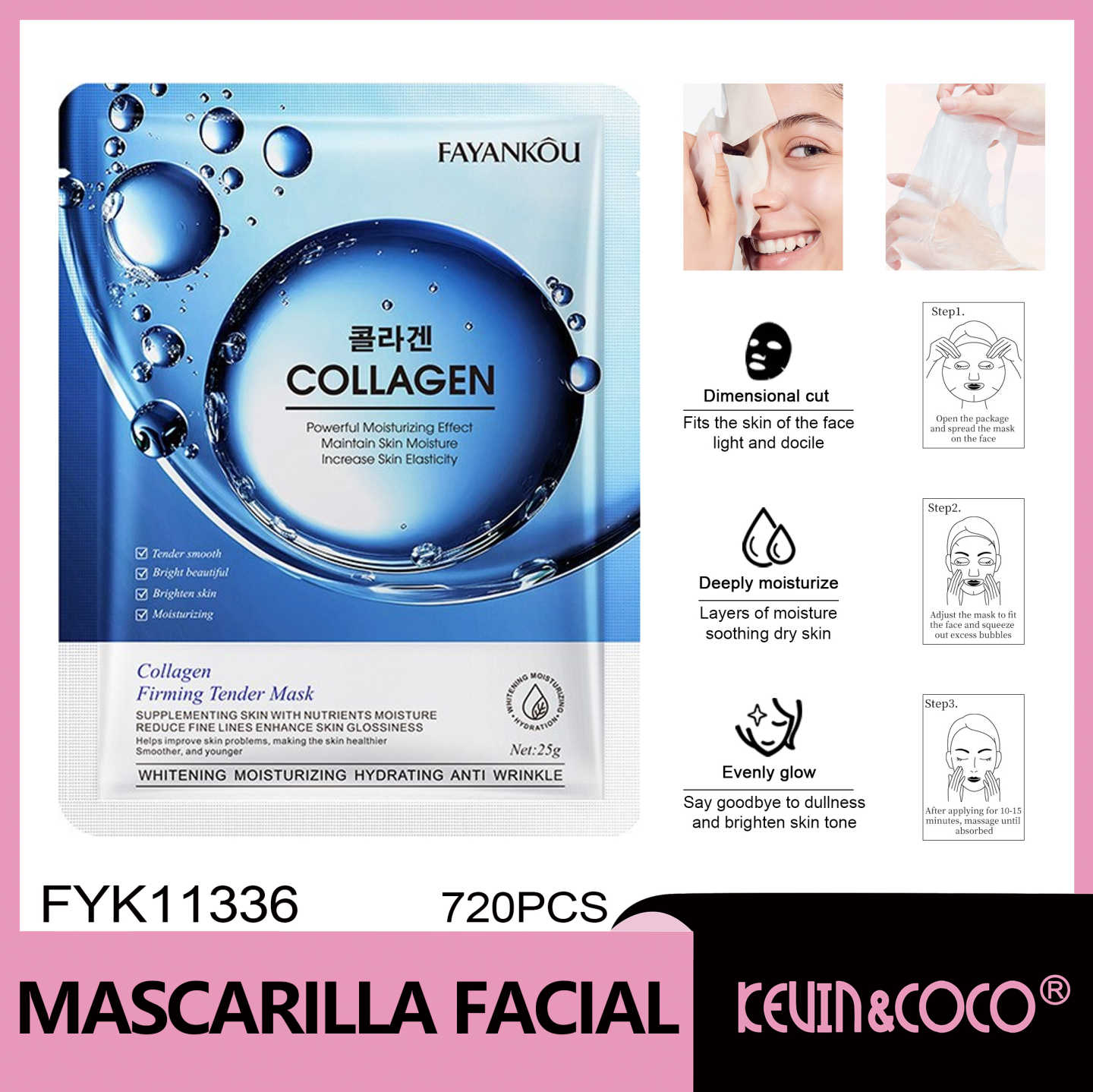Mascarilla facial reafirmante y elastizante FAYANKOU 25 g