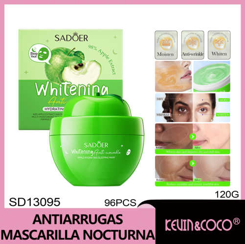 Mascarilla hidratante nocturna blanqueadora antiarrugas SADOER SADO...