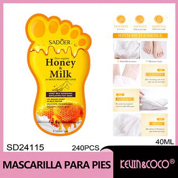 Mascarilla exfoliante nutritiva para pies SADOER 40 ml