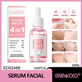 SADOER Esencia Facial Iluminadora e Hidratante 4 en 1 30ml SADOER 3...