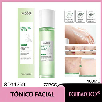 Tónico facial para el acné SADOER 100 ml