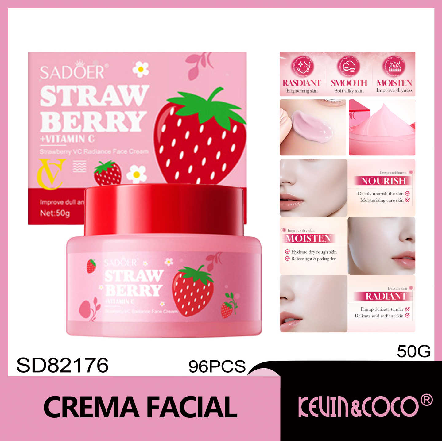 Crema iluminadora SADOER 50 g