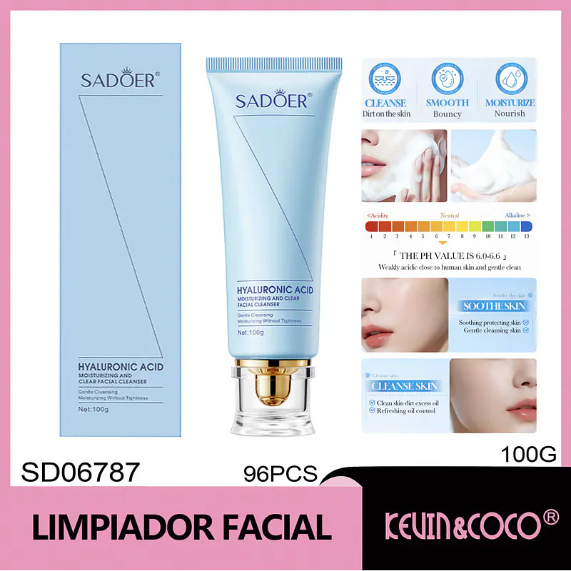 Crema limpiadora hidratante y purificante SADOER 100 g