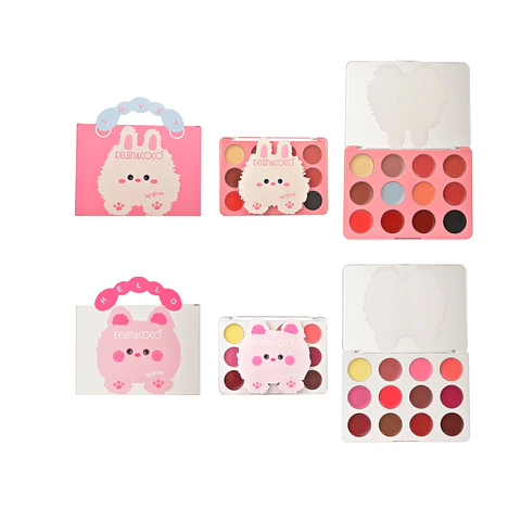 Paleta De Labiales Kevin & Coco 12 Tonos Brillo Infantil Kawaii
