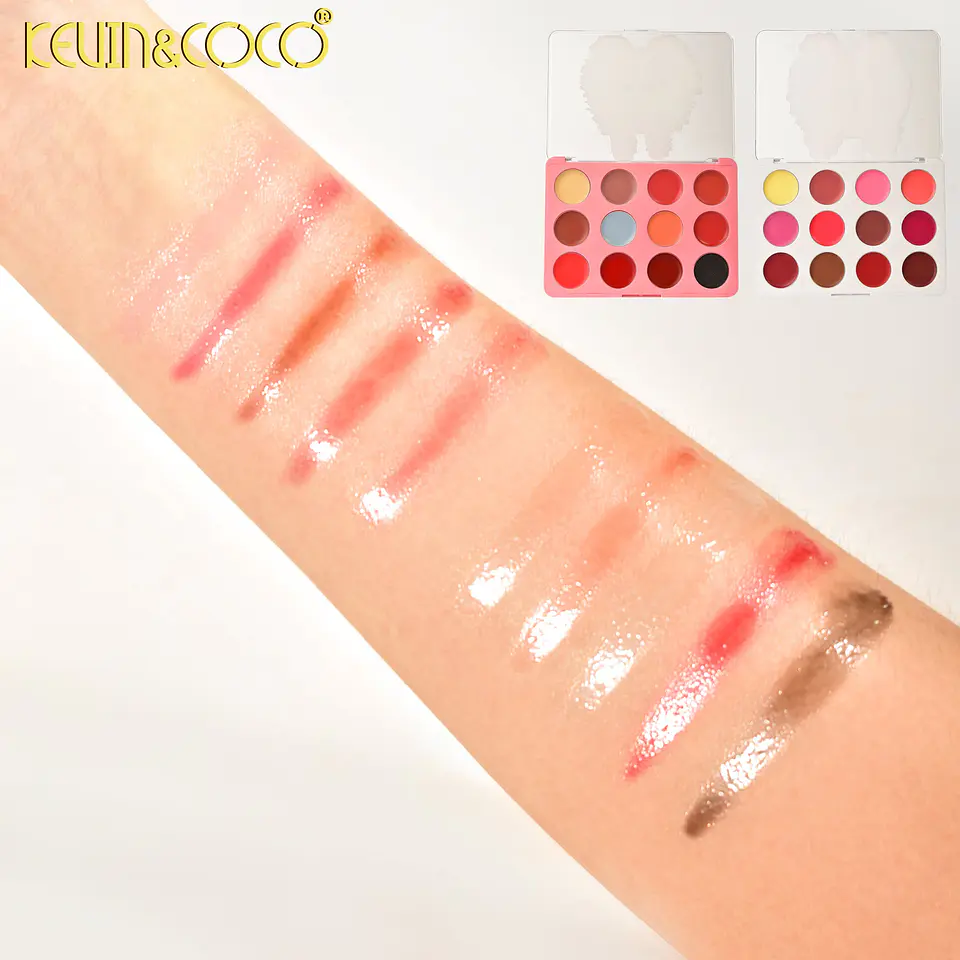 Paleta De Labiales Kevin & Coco 12 Tonos Brillo Infantil Kawaii 3
