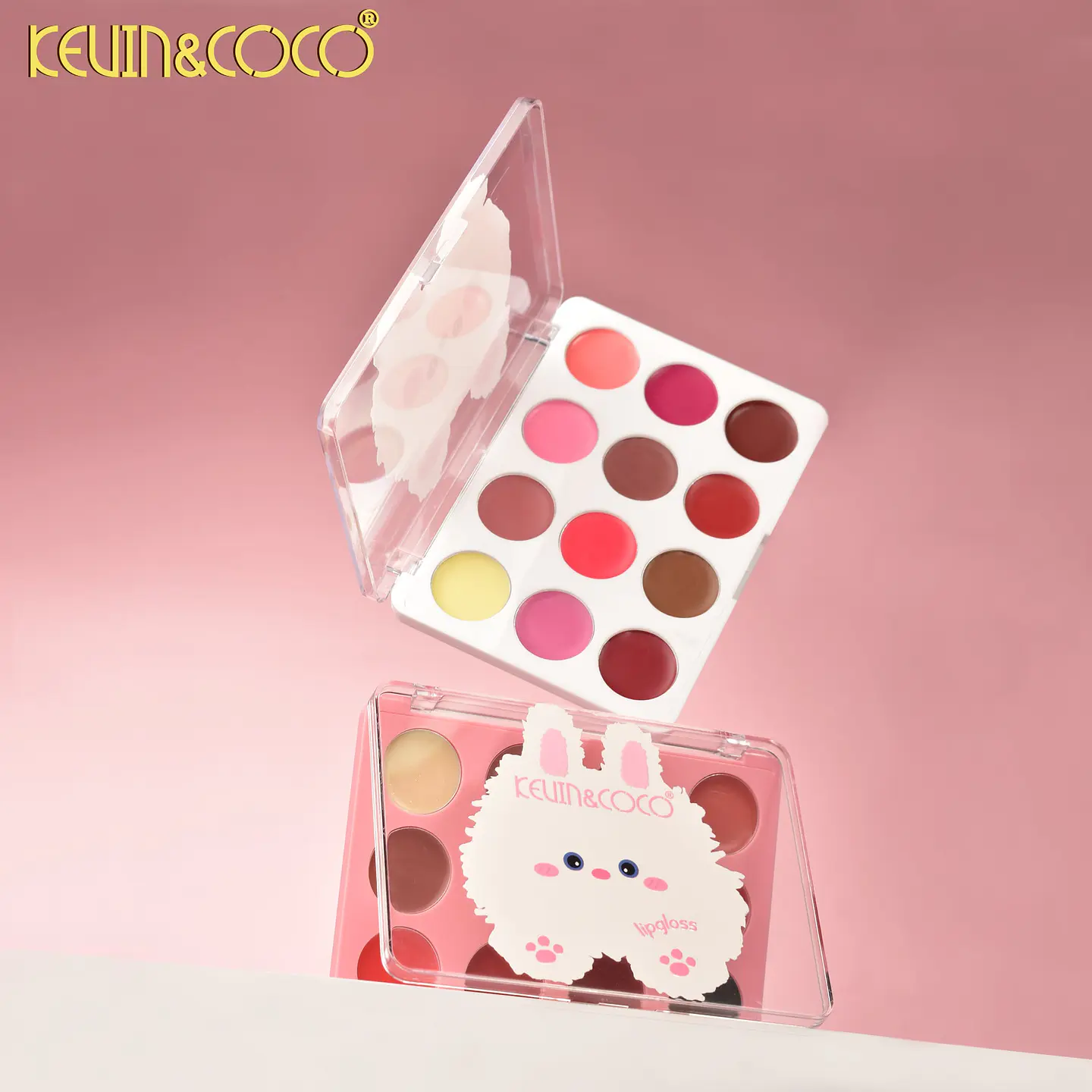 Paleta De Labiales Kevin & Coco 12 Tonos Brillo Infantil Kawaii 4