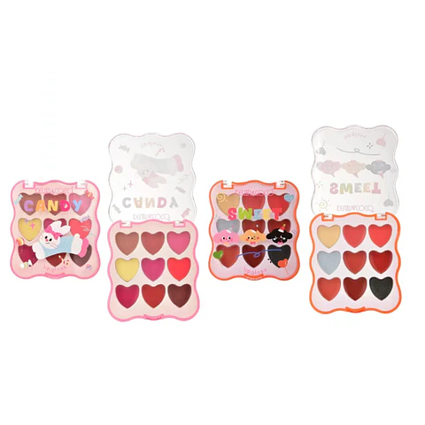Paleta De Brillo Labial 9 Colores Kevin & Coco Kawaii Corazon