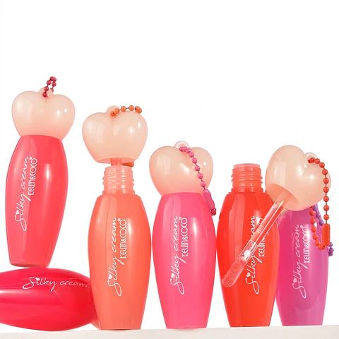 Brillo Labial Hidratante Silky Cream Kevin & Coco - Acabado Sedoso y Creador de Llavero (Precio por Unidad)