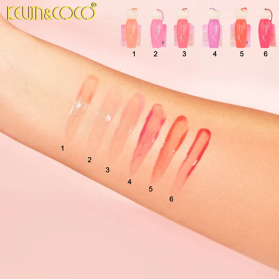 Brillo Labial Hidratante Silky Cream Kevin & Coco - Acabado Sedoso y Creador de Llavero (Precio por Unidad) 3
