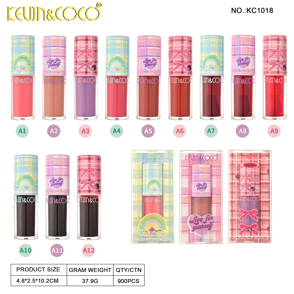 Kevin & Coco Rainbow Lip Tint – Tinta de Labios Líquida de Larga Duración y Acabado Natural 5