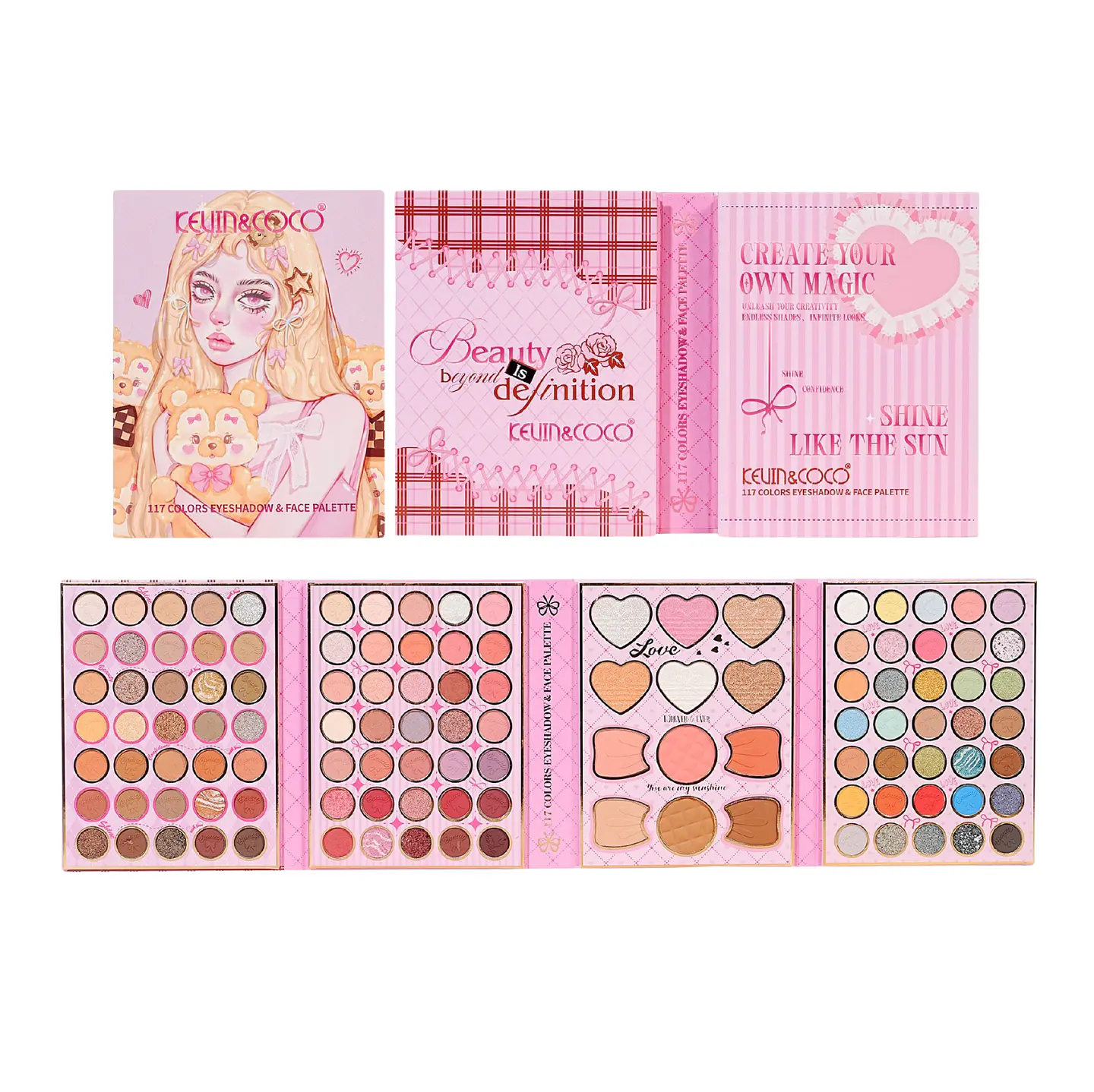 Libro de Sombras de 117 Colores Soft Moe Honey Sugar Girl  1