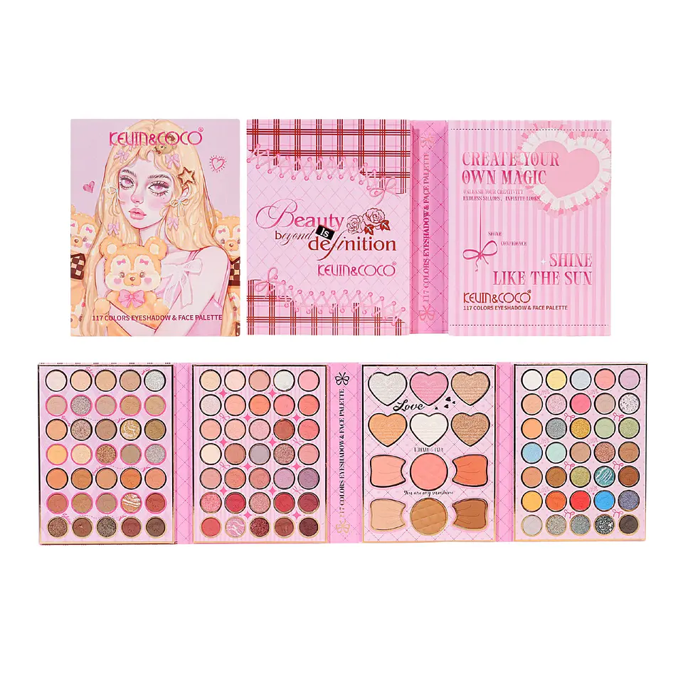 Libro de Sombras de 117 Colores Soft Moe Honey Sugar Girl  1