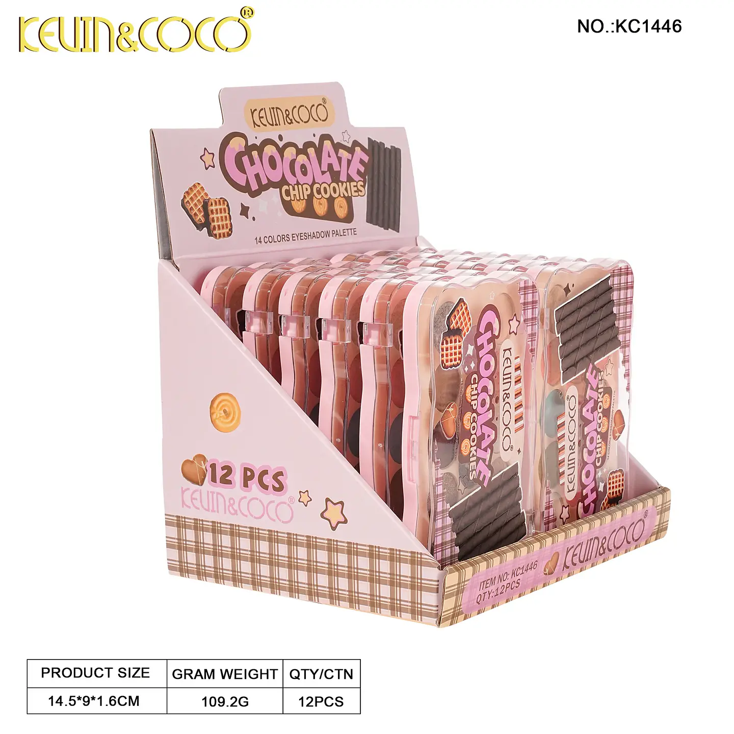 Paletas de Sombras de 14 Colores Chocolate Cookies 4